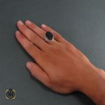5 انگشتر عقیق سیاه مردانه - کد 8323 - تصویر 5