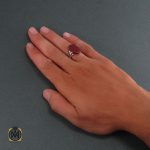 5 انگشتر عقیق قرمز مردانه - کد 8325 - تصویر 5