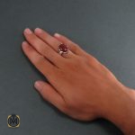 5 انگشتر عقیق قرمز مردانه - کد 8327 - تصویر 5
