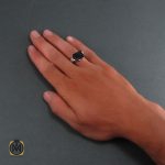 5 انگشتر عقیق سیاه مردانه - کد 8328 - تصویر 5