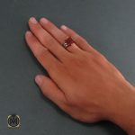 5 انگشتر عقیق قرمز مردانه - کد 8329 - تصویر 5