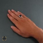 5 انگشتر عقیق سیاه مردانه - کد 8333 - تصویر 5