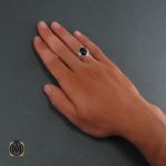 5 انگشتر عقیق سیاه مردانه - کد 8341 - تصویر 5