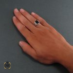 5 انگشتر عقیق سیاه مردانه - کد 8343 - تصویر 5
