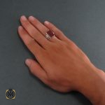 انگشتر عقیق قرمز مردانه - کد 8344 - تصویر 5