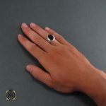 5 انگشتر عقیق سیاه مردانه - کد 8345 - تصویر 5