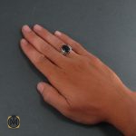 5 انگشتر عقیق سیاه مردانه - کد 8347 - تصویر 5