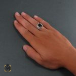 5 انگشتر عقیق سیاه مردانه - کد 8349 - تصویر 5