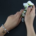 5 دستبند آکوامارین زنانه طرح افسون - کد 1029 - تصویر 5