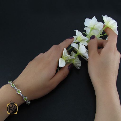 دستبند زبرجد زنانه طرح شكوه - کد 1037 - تصویر 5