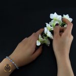 5 دستبند آکوامارین زنانه طرح پارميس - کد 1038 - تصویر 5