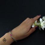 5 دستبند یاقوت و زمرد زنانه طرح پرديس - کد 1039 - تصویر 5