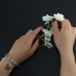 5 دستبند یاقوت و زمرد زنانه طرح جوانه - کد 1065 - تصویر 5