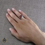 انگشتر عقیق یمن طرح صفوی دست ساز - کد 8189 - تصویر 5