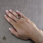 5 انگشتر عقیق یمن مردانه - کد 8192 - تصویر 5