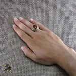 5 انگشتر عقیق یمن دست ساز مردانه - کد 8193 - تصویر 5