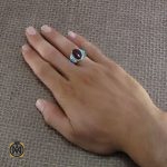5 انگشتر عقیق یمن و فیروزه نیشابور مردانه - کد 8200 - تصویر 5