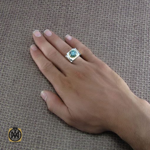 5 انگشتر موزانایت مردانه - کد 8202 - تصویر 5