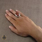 5 انگشتر عقیق یمن مردانه مرغوب - کد 8208 - تصویر 5