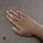 5 انگشتر عقیق یمن مردانه مرغوب - کد 8209 - تصویر 5