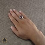 5 انگشتر عقیق یمن مردانه دست ساز - کد 8215 - تصویر 5