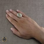 انگشتر عقیق سلیمانی مردانه - کد 8218 - تصویر 5