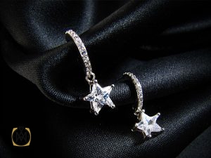 5023 گوشواره نقره زنانه طرح ستاره - کد 5023 - تصویر 5