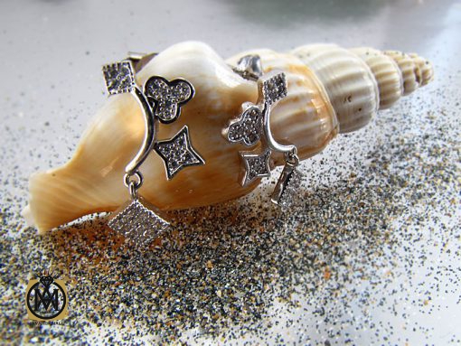 گوشواره نقره زنانه طرح آرزو - کد 5025 - تصویر 5