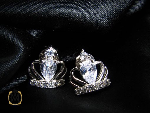 گوشواره نقره زنانه طرح تاج- کد 5032 - تصویر 5