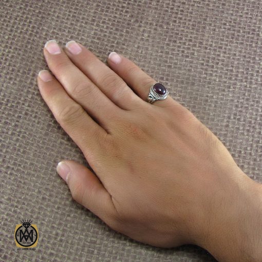 6 انگشتر یاقوت سرخ دامله مردانه - کد 8195 - تصویر 6