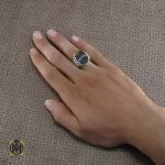 6 انگشتر عقیق سلیمانی مردانه - کد 8222 - تصویر 6