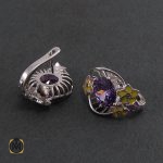 6 سرویس نقره و میناکاری زنانه طرح سنبل - کد 7043 - تصویر 6