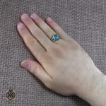 انگشتر نقره مردانه با نگین توپاز - کد 8175 - تصویر 6