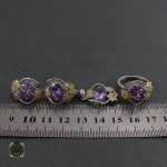 7 سرویس نقره و میناکاری زنانه طرح سنبل - کد 7043 - تصویر 7
