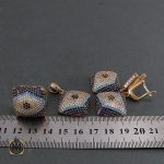 سرویس نقره زنانه پر نگین طرح فريناز - کد 7045 - تصویر 7