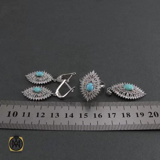 سرویس فیروزه نیشابور زنانه طرح مهسان - کد 7047 - تصویر 7