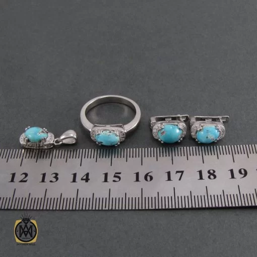 سرویس فیروزه نیشابور زنانه طرح نيايش - کد 7050 - تصویر 7