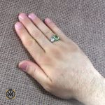 7 انگشتر نقره مردانه با نگین زبرجد - کد 8172 - تصویر 6