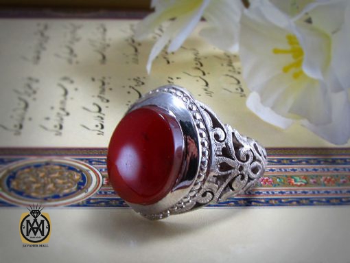 انگشتر عقیق یمن مردانه - کد 8206 - تصویر 6