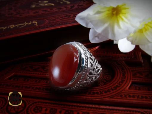 انگشتر عقیق یمن مردانه مرغوب - کد 8208 - تصویر 6