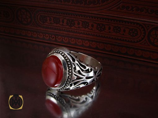 8209 انگشتر عقیق یمن مردانه مرغوب - کد 8209 - تصویر 6