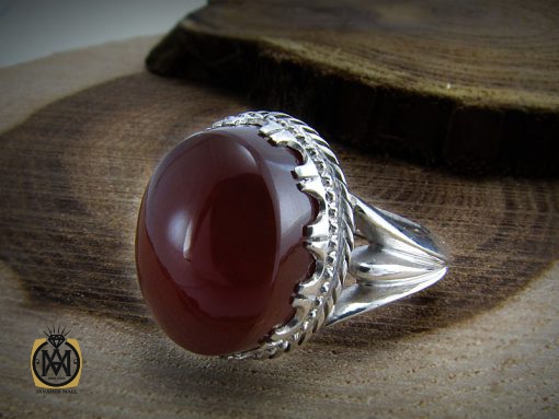 انگشتر عقیق یمن مردانه - کد 8213 - تصویر 6