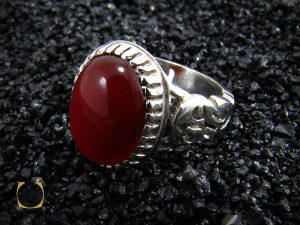 8309 انگشتر عقیق قرمز مردانه - کد 8309 - تصویر 5