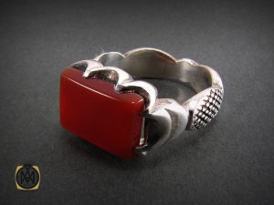 8314 انگشتر عقیق قرمز مردانه - کد 8314 - تصویر 6