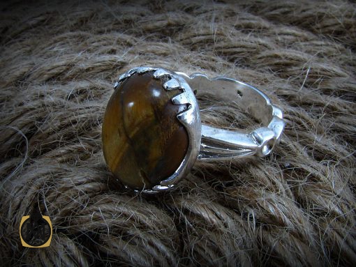 8315 انگشتر چشم ببر مردانه اصل و معدنی - کد 8315 - تصویر 6