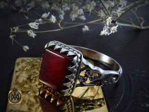 8340 انگشتر عقیق قرمز مردانه - کد 8340 - تصویر 6