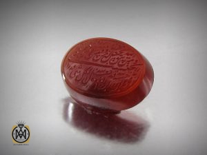 00 نگین تک عقیق یمن با حکاکی و من یتق الله اثر استاد ضابطی - کد 9022 - تصویر 5