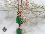 مدال چشم گربه زنانه طرح قلب - کد 3026 - تصویر 5