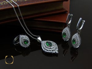 00 سرویس نقره زنانه طرح ملکه پر رنگ - کد 7093 - تصویر 10