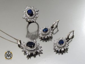00 سرویس نقره زنانه طرح سلطنتی پر نگین - کد 7097 - تصویر 10